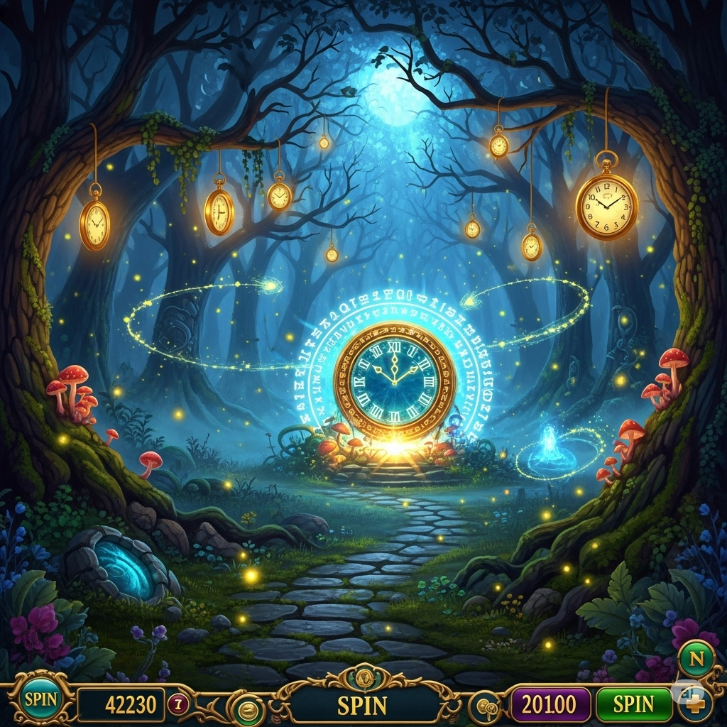 Slot bertema hutan jam malam