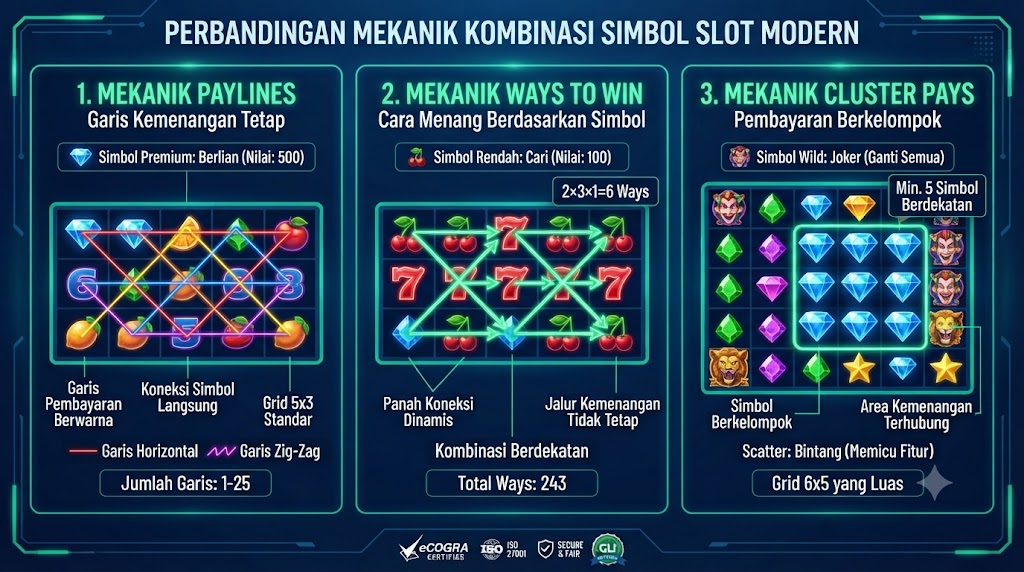 Cara memahami sistem kombinasi simbol pada slot terbaru